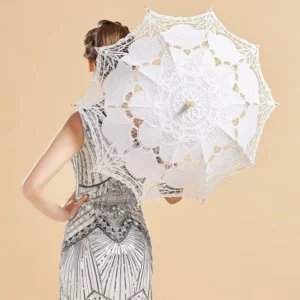 SD Handmade Wedding Supplies Girl Lace Umbrella with Wooden Handle Sunshade Prop Studio Photography Availability