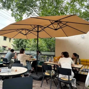 SDM-ZZS Customized Commercial Outdoor Advertising Sun Umbrella Three-Head Center Pole Alloy Frame Waterproof
