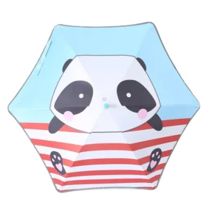 Safe Cute Children Corner Pongee Reflective Strip Manual Windproof Waterproof UV Protection Boys Girls School Umbrella