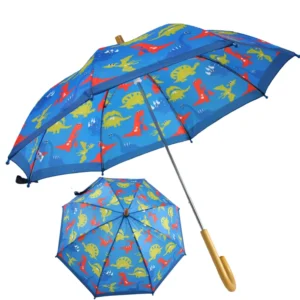 Safety Open Lovely Cartoon Printing Baby Kids Dinosaur Umbrella