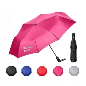 Screen-Printed Travel-Size Manual-Open Black-Coating Sunproof Waterproof Custom-Printed Compact Folding Umbrella