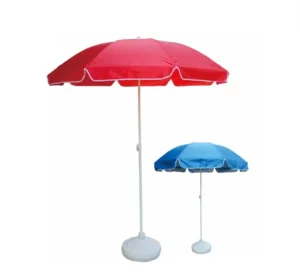 Sea Straight Manual Beach Umbrella with Plastic Handle Large Sun & Rain Canopy for Camping