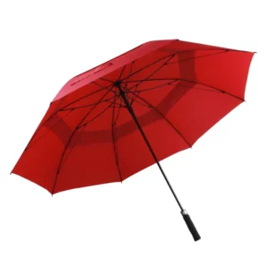 Semi-Automatic Double-Canopy Golf Umbrella Windproof Waterproof Men’s Straight Umbrella with Custom Logo