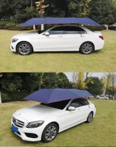 Semi-Automatic Roof Car Umbrella with Remote Control, UV Protection, Foldable Universal Car Cover