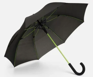 Semi-Automatic Straight Umbrella with Matching-Color Plastic J-Shape Handle