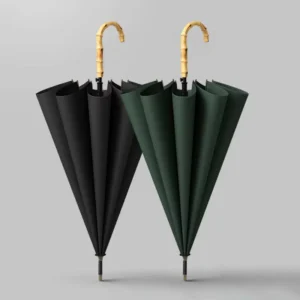Semi-Automatic Water-Repellent 27-Inch 10K Hook-Handle Straight Umbrella