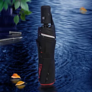 Semi-Black-Coated Pocket Foldable Parasol 8-Rib Pongee Fabric Windproof Dual-Purpose Umbrella Factory Direct