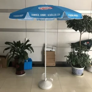 Silk Screen Printed Foldable Lightweight Waterproof Outdoor Beach Umbrella