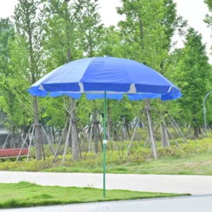 Silver-Coated 150cm Double-Layer UV-Block Wind-Resistant Waterproof Outdoor Beach and Garden Parasol
