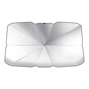 Silver-Coated Foldable Car Windshield Sunshade Umbrella