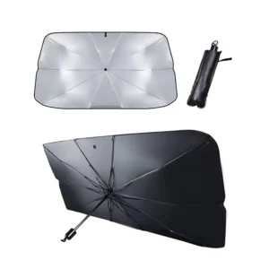 Silver Coating UV Protection UPF50+ Heat Insulation Car Sunshade Umbrella