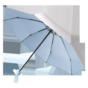 Silver Iron UV Protective Manual Mini Compact Five Fold Umbrella Versatile Sun Rain UV Resistant Folding Design Women UPF