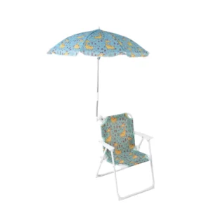 Simple Folding Fishing Set with Umbrella Chair Stool Beach Chair Outdoor Beach Children’s Sunshade Folding Chair for Kids