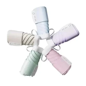 Six fold Ultra mini Portable Pocket Sun Umbrella UV protective Manual Rainproof Womens All in one Day and night for Umbrella