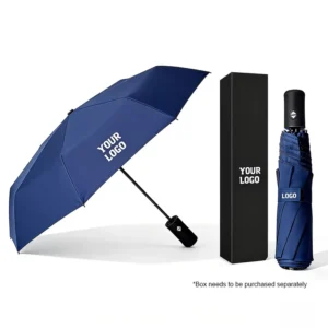 Small Automatic 3-Fold Folding Rain and Sun Umbrella with UV and Wind Protection