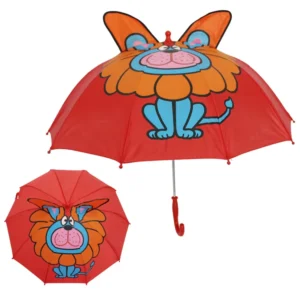 Small Children’s 3D Cartoon Dance Umbrella Straight Polyester Fabric Animal Ear Design