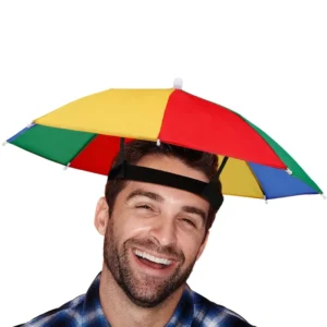 Small Portable Outdoor Fishing Umbrella Hat with Custom Print Sublimation