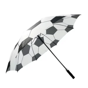 Soccer Design Automatic Open 30 Inch Waterproof Windproof Golf Ball Umbrella