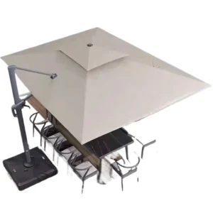 Solar LED Large Roman Patio Outdoor Parasol Umbrella