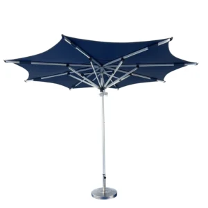 Solar Panel Parasol Hotel Outdoor Umbrella 3x3M Aluminum Outdoor Furniture