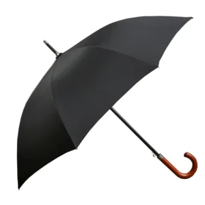 Solid Wooden Bend Handle 25 Inch 8-Bone Semi-Automatic Opening Business Straight Umbrella for Adults