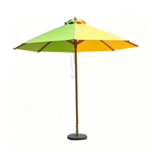 Source Factory Beach Umbrella Outdoor Sun Shade Long Handle Metal Pole Two Tone Stitching Patio Umbrella Canopy