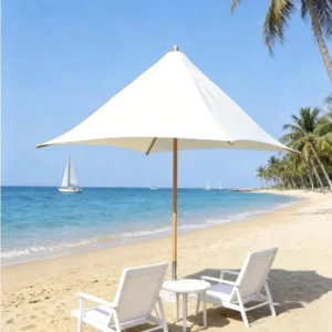 Source Factory Custom Size Heavy Duty Modern Foldable Aluminum Outdoor Dining Sun Umbrella for Beach Rain Hotel Park Pavilion