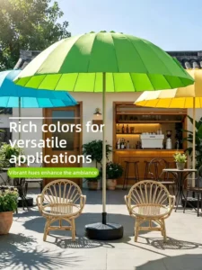 Source Factory Decorative Luxury Lightweight Outdoor Umbrella for Balcony Cafe Resort Pool Shade Canopy