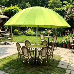 Source Factory Elegant Luxury Lightweight Decorative Outdoor Umbrella for Balcony Cafe Resort Pool Shade Canopy