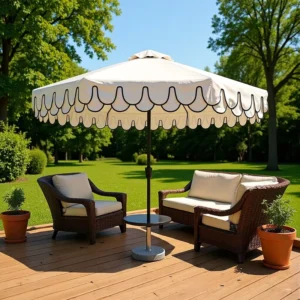 Source Factory Manual Operation Aluminum Alloy Rainproof Pavilion Umbrella Modern Minimalist Design Patio Garden