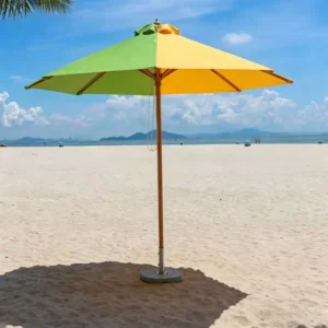 Source Factory Minimalist Foldable Waterproof Polyester Beach Umbrella for Outdoor Commercial Pavilion Furniture