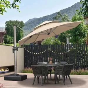 Source Factory Outdoor Sun Shade Umbrella UV Protection Waterproof for Garden Beach Pool Patio Terrace Lounge Canopy