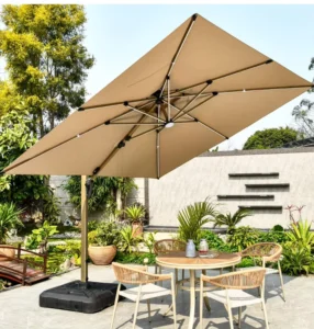 Source Factory Outdoor Sun Umbrella with UV Protection, Waterproof Shade Canopy for Garden, Beach, Gym, and Pool