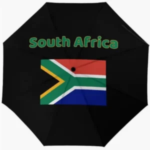 South Africa Flag Printed Fully Automatic Non-Slip Compact Umbrella