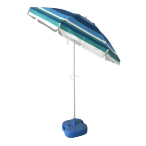 Spanish Style Stainless Steel Beach Umbrella UPF50+ Waterproof Windproof for Outdoor Courtyard