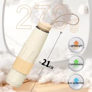 Sport Style Manual Foldable Umbrella for Women & Men Sunny & Rainy Use UV Protection Customized Logo