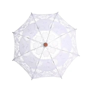 Spot Wedding Lace Umbrella with Wooden Handle Hollow Lace Flower Umbrella Photography Prop Wedding Decoration Umbrella