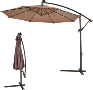 Square 6 ft UV Outdoor Picnic Patio Pagoda Umbrella