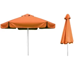Square Aluminum Outdoor Parasol Beach Umbrella for Courtyard Garden Patio Commercial Use