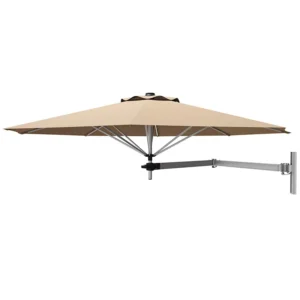 Square Collapsible 7.5ft/8ft UV-Protection Aluminum Cantilever Wall-Mounted Patio Umbrella for Balcony