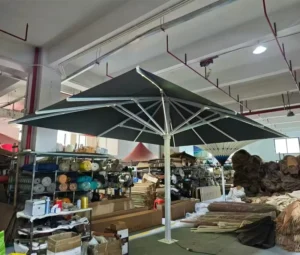 Square Rectangle Beach Umbrella 3m 4m 5m 6m 7m 8m Aluminum Patio LED Umbrella for Terrace