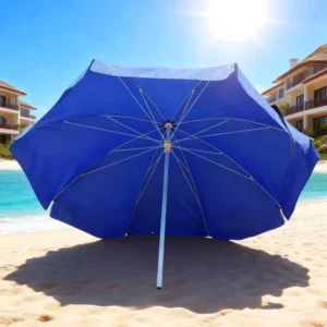 Square Steel Parasol Patio Umbrella Base Oxford Fabric Waterproof Portable Accessory