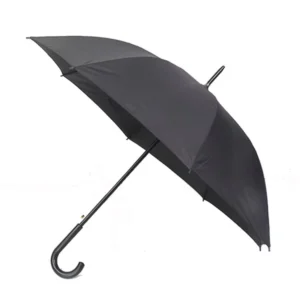 Standard-Size Black Straight Umbrella