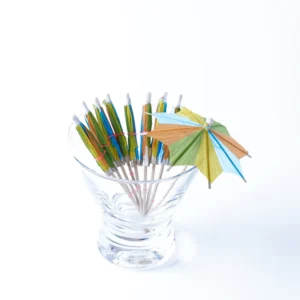 Star Anise Umbrella Shaped Fruit Picks Disposable Wood Skewers for Cake Decoration Cocktail Garnish
