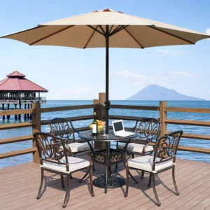 Steel Patio Umbrella for Gym, Hotel, Beach, and Garden Use