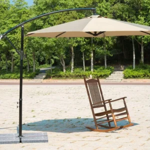 Steel Side Pole Polyester Fabric Waterproof Round Banana Umbrella for Beach and Patio