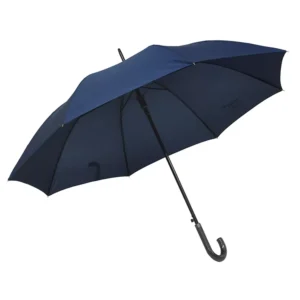 Stick Navy Color Umbrella with J Shape Handle