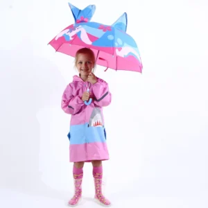 Straight Animal Print Umbrella with Fiberglass Frame and Nylon Material