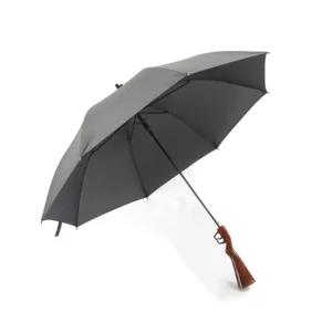 Straight Auto Open Rifle Gun Umbrella with Shoulder Strap