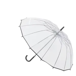 Straight-Handle Semi-Automatic Transparent Women’s Gift Umbrella